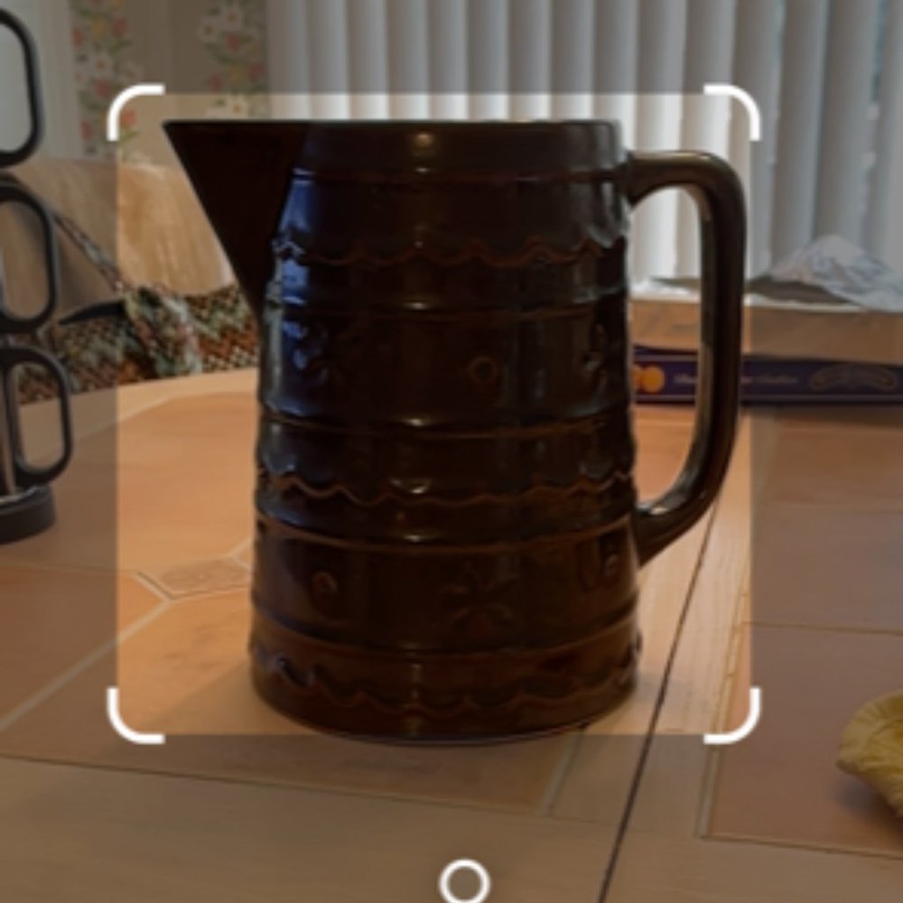 Mar-Crest Daisy Dot Oven Proof Stone wear Pitcher, made in Chicago, IL